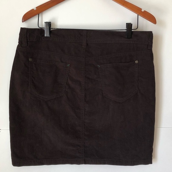 Tommy Hilfiger Chocolate Brown Corduroy Skirt Size 10 - Picture 7 of 11